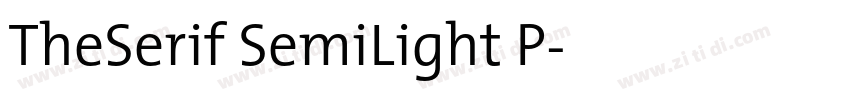 TheSerif SemiLight P字体转换